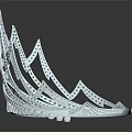 Elegant Sparkling Crown Jewelry With Heart Shaped Gem And Diamonds Design