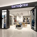 Elegant Luxury Bag Store Interior With Wooden Pendant Lights Glass Shelves And Displayed Bags