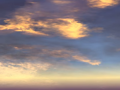 Sunset clouds in the sky 3d model