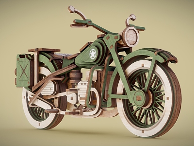 Wooden Motorcycle Toy Handmade Motorcycle model