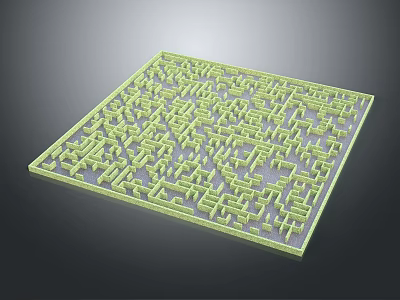 Large Green Square Maze Playground Equipment for Kids Outdoor Fun Activity 3d model