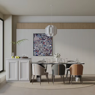 Modern table combination 3d model