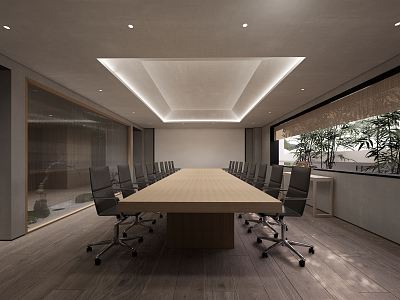 New Chinese Meeting Room Zen Office Meeting Room 3d model