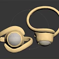 Modern Gold Rings with White Round Stone and Minimalist Fashion Design
