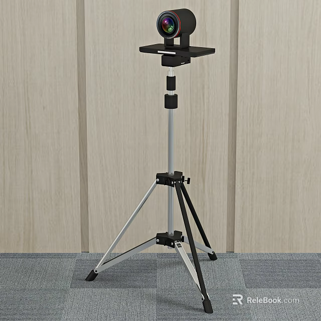 Projection Monitoring System With Adjustable Tripod Stand And Indoor Surveillance Setup 3d model 