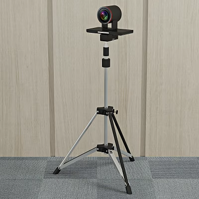 Projection Monitoring System With Adjustable Tripod Stand And Indoor Surveillance Setup 3d model