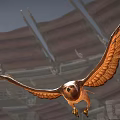 Brown Eagle Spreading Wings Soaring In Flight With Detailed Feathers And Powerful Stance