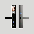 Modern Smart Door Lock with Face Recognition Fingerprint and Keypad 3d model