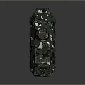 Modern Military Tank With Camouflage Paint Six Wheels And Armored Structure