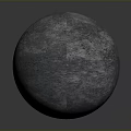 Dark Artistic Sphere With Yellow Orange Spots And Textured Reflective Base