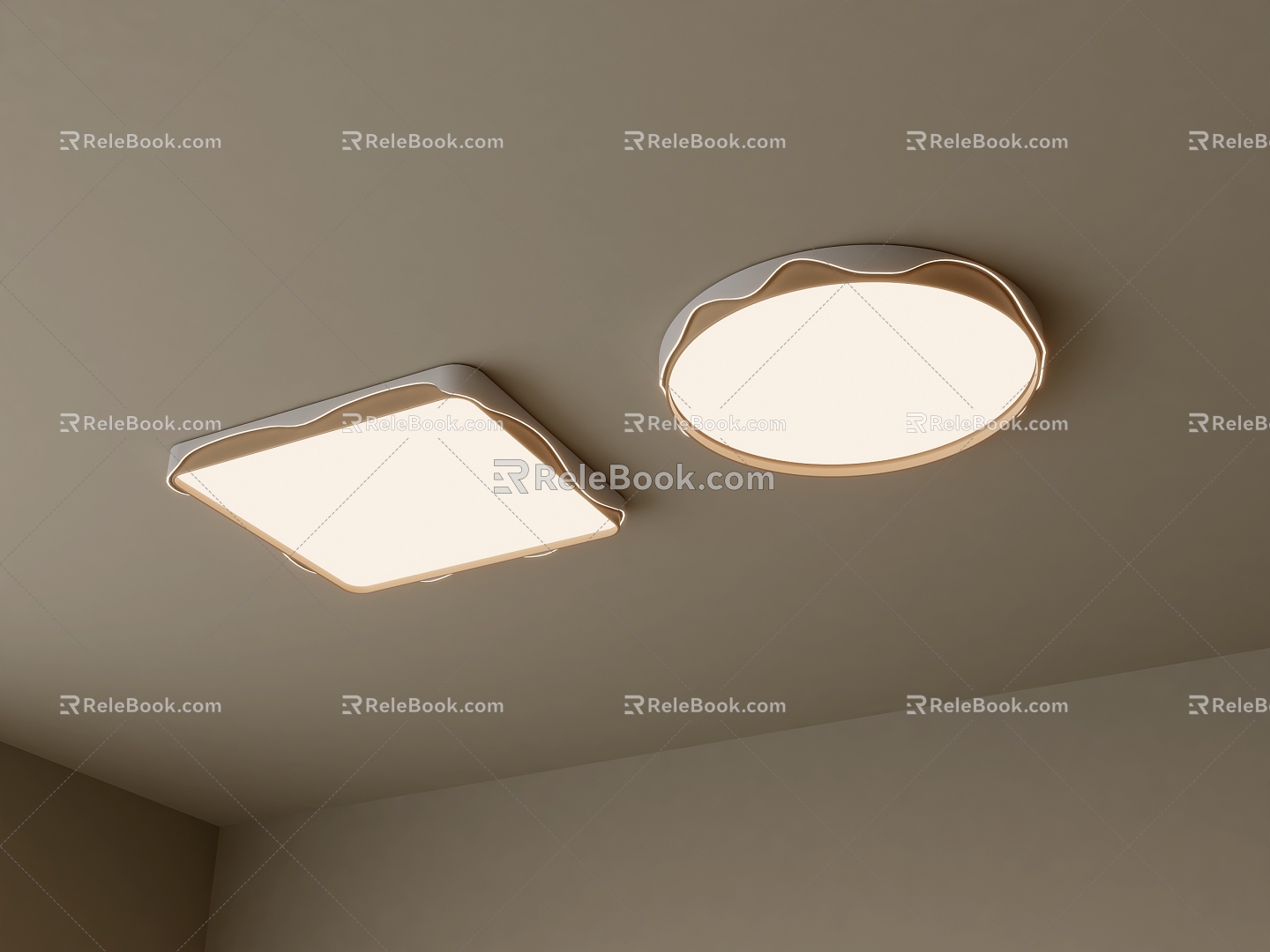 Modern Ceiling Lamp Round Ceiling Lamp Bedroom Lamp Art Shape Lamp Fashion Living Room Lamp Combination 3d model