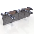 Heavy Duty Industrial Equipment Featuring Metal Frame Roller And Mechanical Components