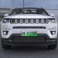White Jeep SUV With Black Roof Front Grille And Modern Alloy Wheels