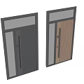 Modern Front Door Design Featuring Wooden And Black Vertical Slats Outdoor Greenery