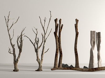 Dead Tree Dried Branch Decorative Tree Bifurcation Art Dead Branch Tree Branches 3d model