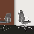 Mesh Office Chair Class 3d model
