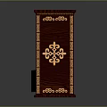 Functional Wooden Storage Cabinet with Multiple Shelves Ornate Carvings and Decorative Doors