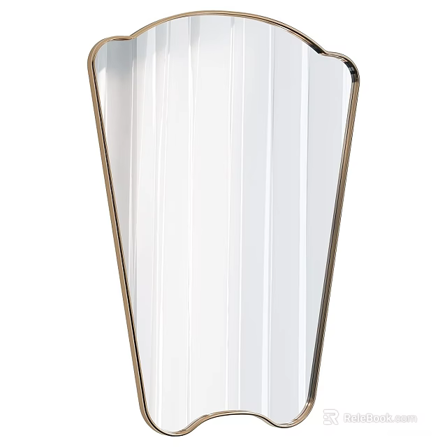 Modern Elegant Mirror Design With Metal Frame For Home Interior Decor 3d model 