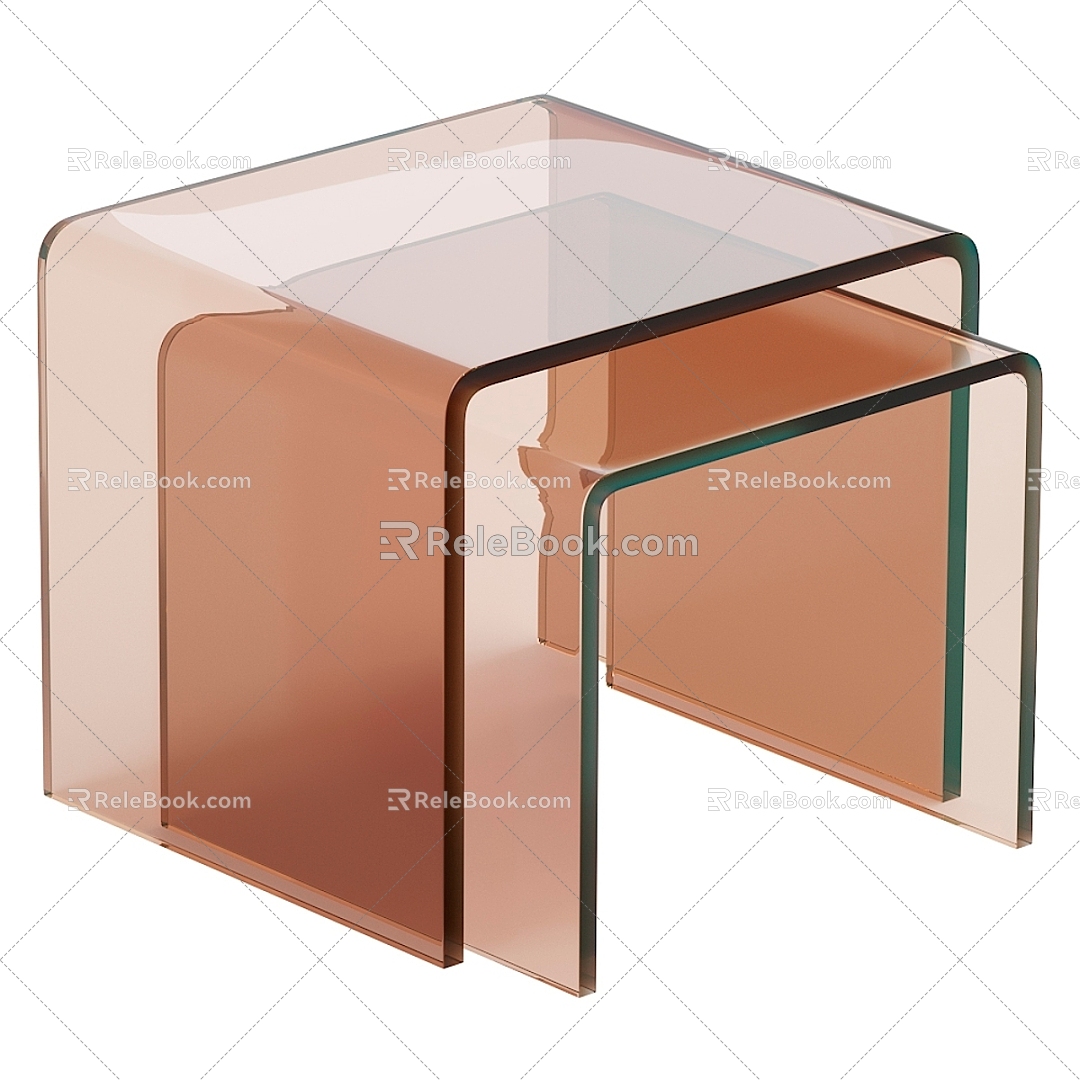 Modern Other Glass EXENZA Metro Little Table 3d model