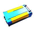 Rectangular Industrial Device With Blue Yellow Red Sections And Smooth Surface