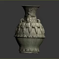 Modern Bottle Lotus Jar 3d model