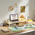 Desk Storage Rack Desktop Storage Rack Modern Storage Rack Office Desk Storage Rack Computer Elevated Rack 3d model