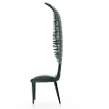 Elegant Modern Single Chair With Woven Backrest And Upholstered Seat Design
