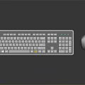 Ergonomic Computer Keyboard And Mouse Set For Desktop Work And Gaming 3d model