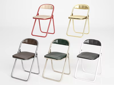 Modern Folding Single Chairs in Various Colors for Stylish Interior Design 3d model