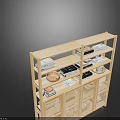 Modern Wooden Bookcase with Multiple Shelves and Lattice Door Cabinets Holding Books and Decorative Items