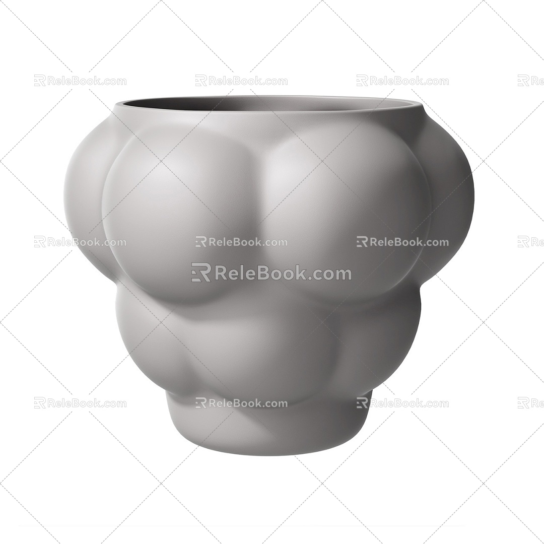 Flower Pot Ornaments Art Vase Ceramic Art Decorative Flower Blank Vase model