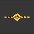 Traditional Golden Menorah Candelabra With Nine Branches And Red Gemstone Base