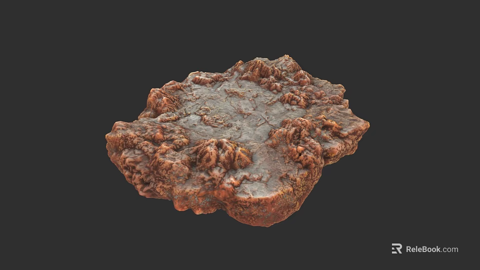 Unique Ceiling Design With Textured Surface And Natural Rock Like Patterns 3d model 