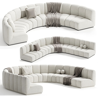 Curved Sofa Multiplayer Sofa Module Sofa 3d model