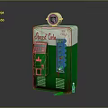 Game Movie Character Interacting With Retro Speed Cola Vending Machine In Game Scene