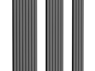 Vertical Black Steel Heating Pipes Design for Modern Home Interior Installation 3d model