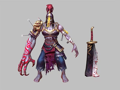 Modern game character game character costume character weapon 3d model