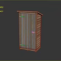 Wooden Outdoor Storage Cabinet With Lockable Door And Vertical Structure For Garden Use