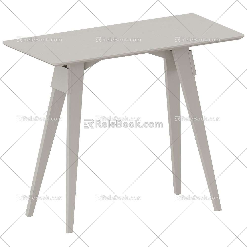 Modern White Table 3d model