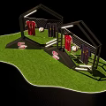 Sports Merchandise Display With Football Jerseys Soccer Balls And S Logo On Green Grass