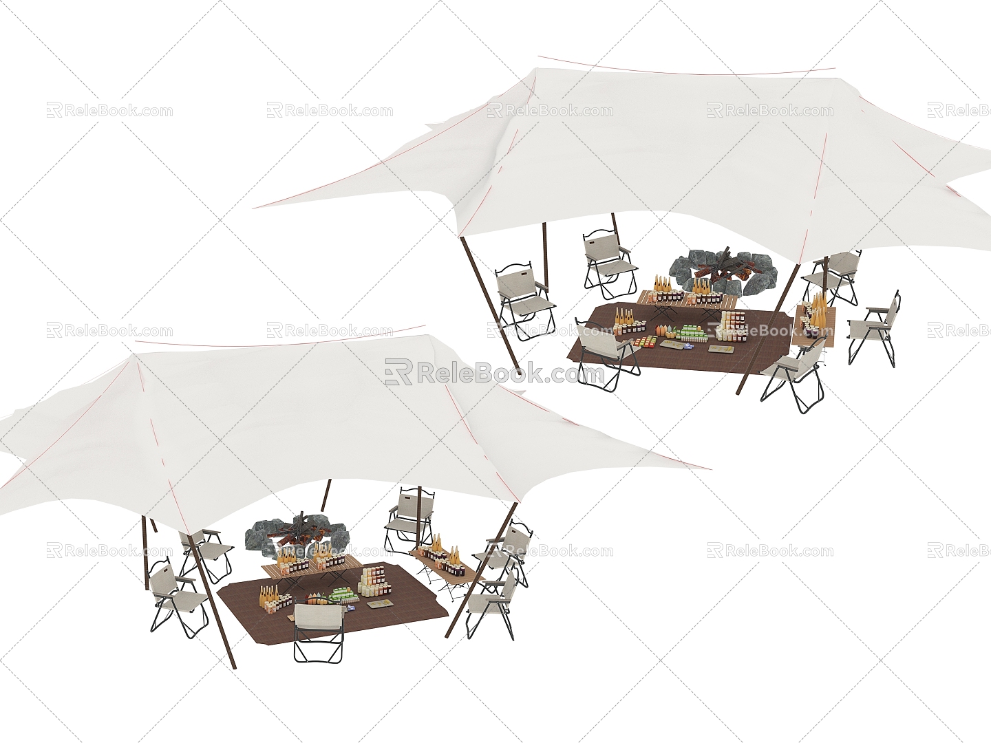 Outdoor Equipment Tent 3d model