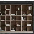 Bookshelf display rack 3d model