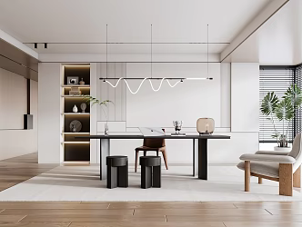 Modern study 3d model