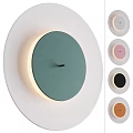 Modern Circular Wall Lamp With Colorful Panels Illuminated Edge And Various Colors