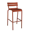 Stylish Red Bar Stools With Metal Frame For Modern Kitchen Counter