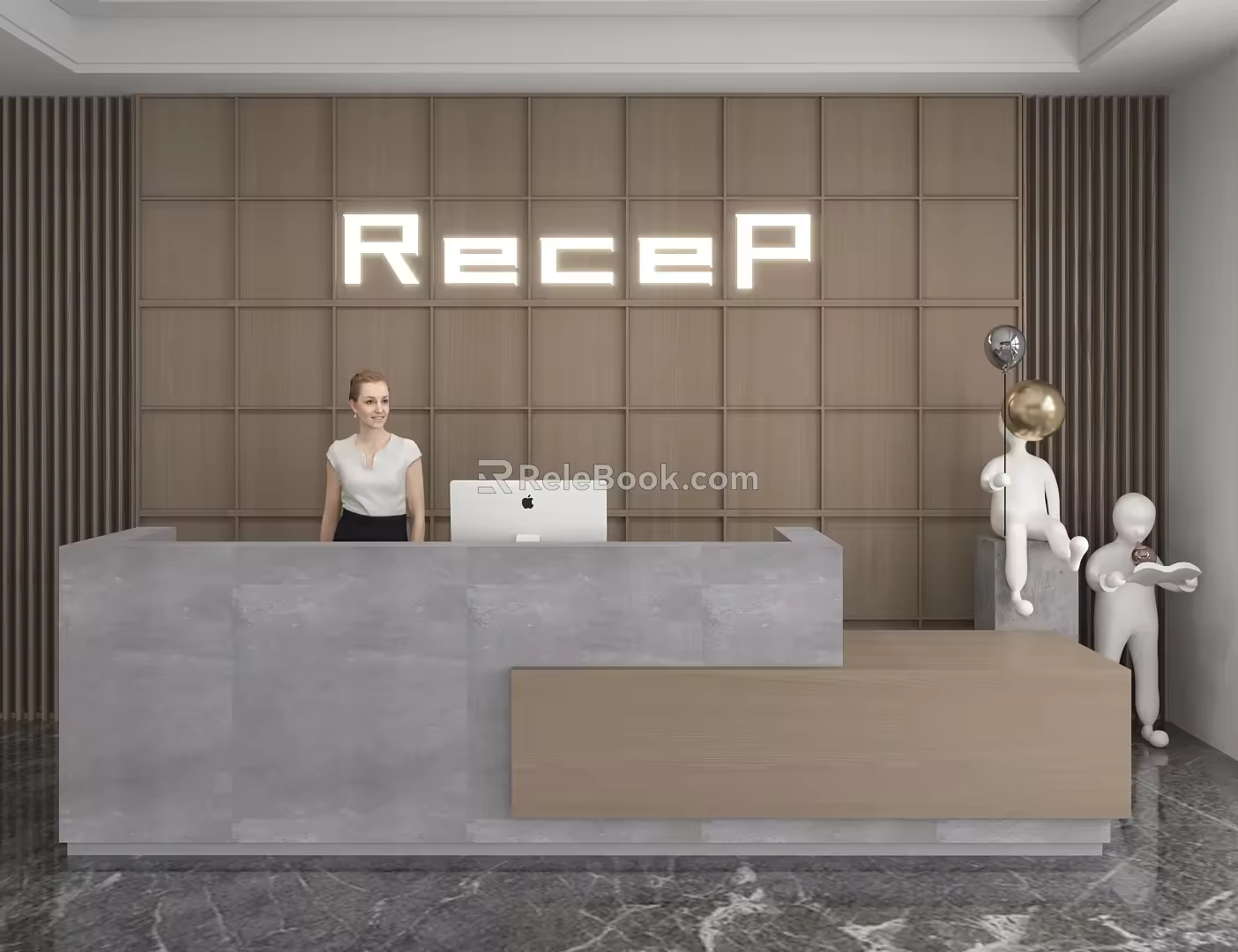 Front Desk 3d model