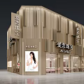 AILAND Jewelry Store Modern Striped Exterior With Elegant Window Display And Interior Showcases