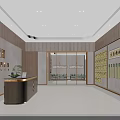 Modern Waiting Area With Comfortable Sofas Decorative Paintings Recessed Lighting And Reception Desk