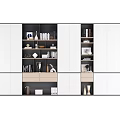Modern Bookcase Simple Display Cabinet 3d model