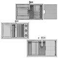 Modern Stainless Steel Kitchen Sink With Wooden Cutting Board And Faucet Design